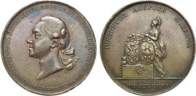 Лот №537, Медаль 1776 года. В память визита Великого Князя Павла Петровича в Берлин.
