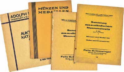 Лот №983,  Лот из четырех каталогов немецких аукционных фирм 30 годов XX века. .
