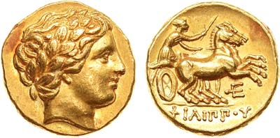 Лот №1,  Македонское царство. Филипп II. Статер. 340-328 гг. до н.э..