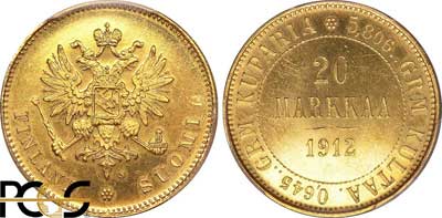 Лот №138, 20 марок 1912 года. S.